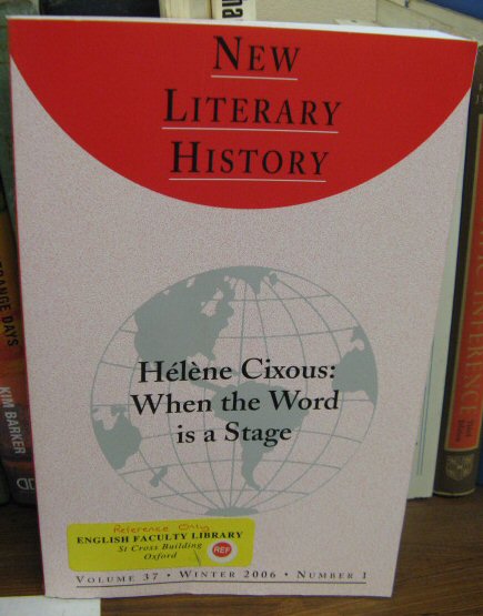 New Literary History: A Journal of Theory and Interpretation; Volume 37, Number 1, Winter 2006