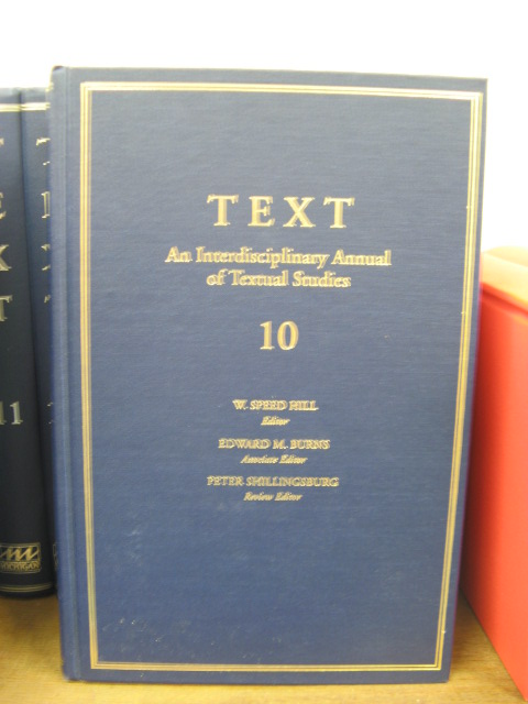 Text: An Interdisciplinary Annual of Textual Studies; Volume 10