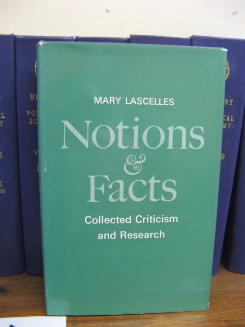 Notions and Facts: Collected Criticism and Research