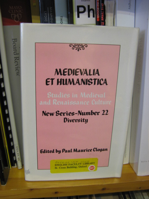 Medievalia et Humanistica: Studies in Medieval & Renaissance Culture: New Series: Number 22: Diversity
