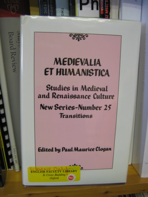 Medievalia et Humanistica: Studies in Medieval & Renaissance Culture: New Series: Number 25: Transitions