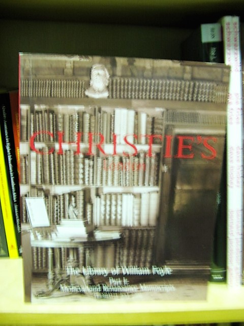 Christie's: The Library of William Foyle Part I: Medieval and Renaissance Manuscripts: Tuesday 11 July 2000