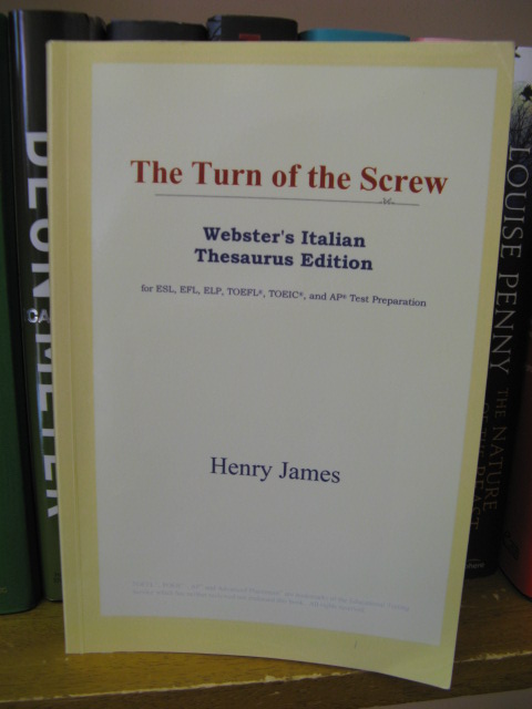 The Turn of the Screw: Webster's Italian Thesaurus Edition