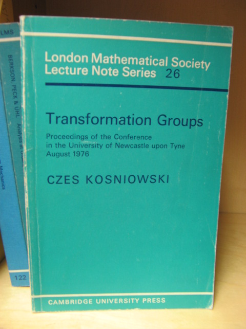 Transformation Groups (London Mathematical Society Lecture Note Series)