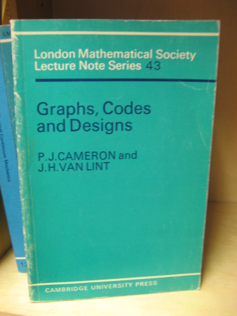 Graphs, Codes and Designs (London Mathematical Society Lecture Note Series)
