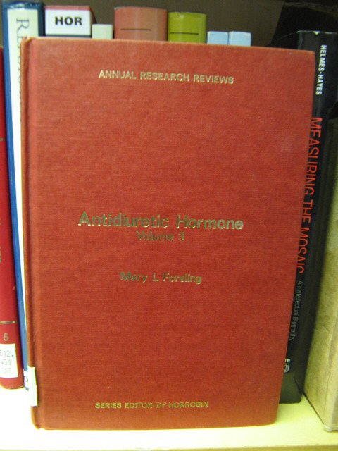 Antidiuretic Hormone Volume 3 (Annual Research Reviews)