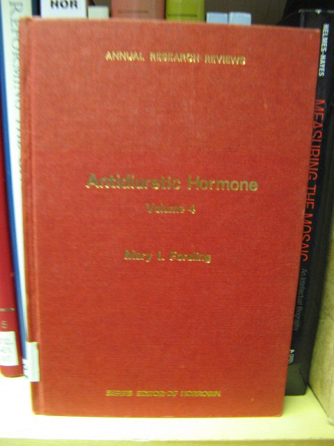 Antidiuretic Hormone Volume 4 (Annual Research Reviews)