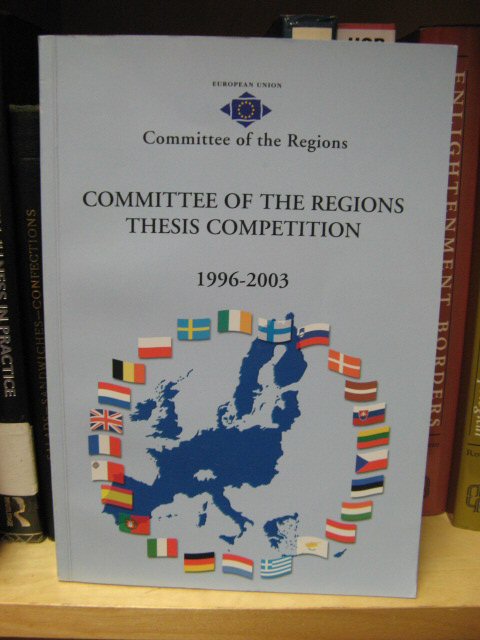 Committee of the Regions Thesis Competition 1996 - 2003