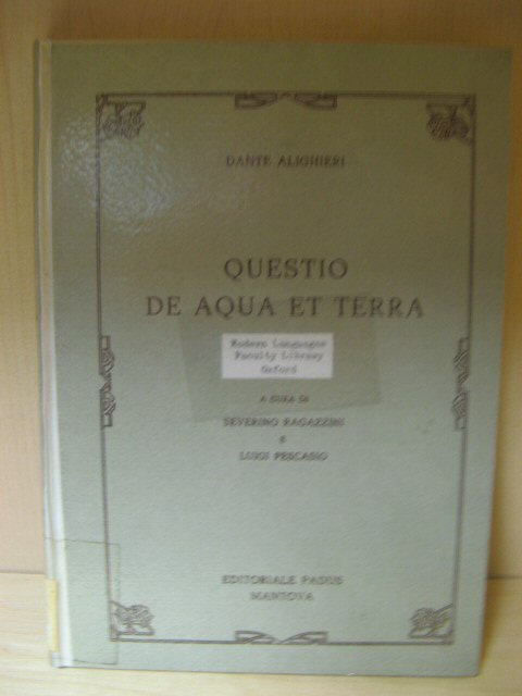 Questo De Aqua et Terra