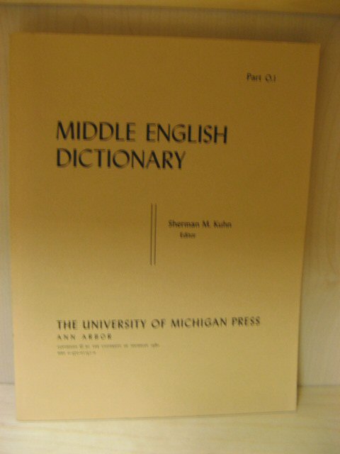 Middle English Dictionary, Part O.1: O - Oinonette