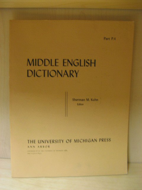 Middle English Dictionary, Part P.4: Piacle - Pleie