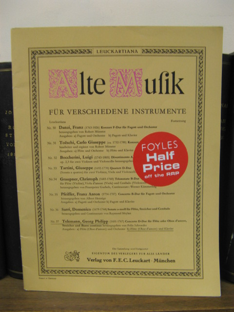 Alte Musik Fur Verschiedene Instrumente: Concerto D-Dur Fur Flote Oder Oboe D'amore, Streicher Und Basso Continuo