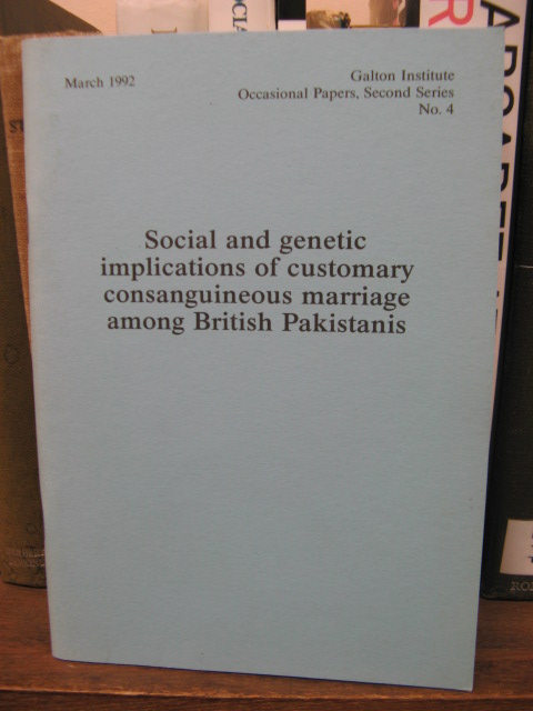 Social and Genetic Implications of Customary Consanguineous Marriage Among British Pakistanis (Second Series No. 4, March 1992)