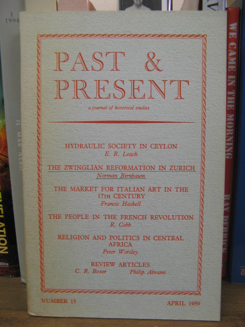 Past & Present: A Journal of Scientific History, Number 15, April 1959