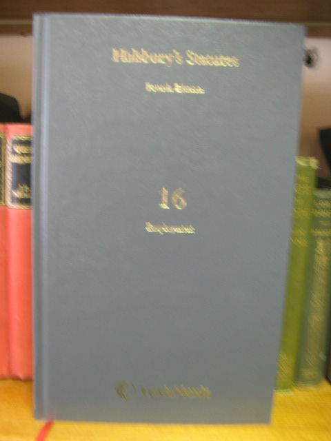 Halsbury's Statutes: Fourth Edition, Volume 16: Employment