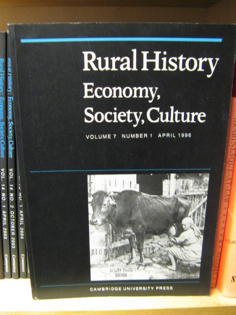 Rural History: Economy, Society, Culture: Volume 7, Number 1, April 1996