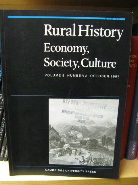 Rural History: Economy, Society, Culture: Volume 8, Number 2, October 1997