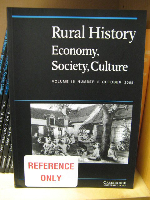 Rural History: Economy, Society, Culture: Volume 16, Number 2, October 2005