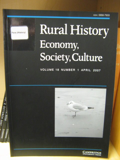 Rural History: Economy, Society, Culture: Volume 18, Number 1, April 2007