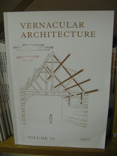 Vernacular Architecture, Volume 34, 2003