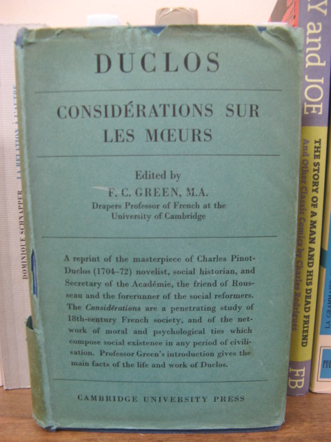 Considerations Sur Les Moeurs