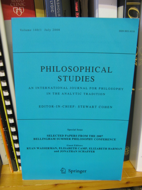 Philosophical Studies, An International Journal for Philosophy in the Analytic Tradition: Volume 140, Number 1, July 2008