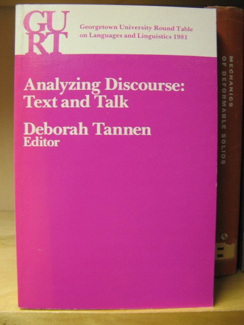 Georgetown University Round Table on Languages and Linguistics 1981: Analyzing Discourse: Text and Talk