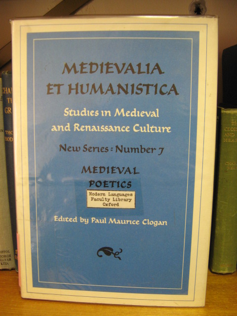Medievalia et Humanistica: Studies in Medieval and Renaissance Culture: New Series: Number 7: Medieval Poetics