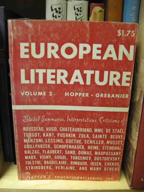 Essentials of European Literature: A Guide to Great Books, Volume Two: Romantic Movement to Present