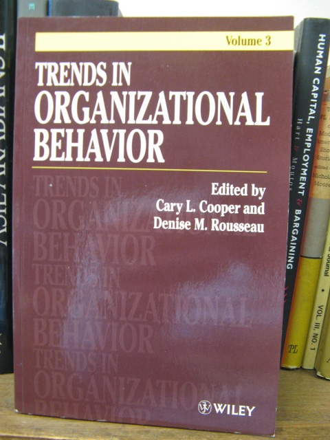 Trends in Organizational Behavior, Volume 3