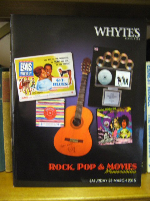 Whyte's: Dublin: Rock, Pop & Movies Memorabilia: Saturday 28 March 2015