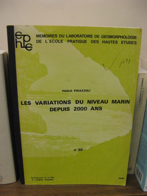 Les Variations du Niveau Marin Depuis 2000 Ans