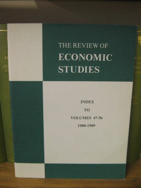 Review of Economic Studies: Index to Volumes 47-56, 1980-1989