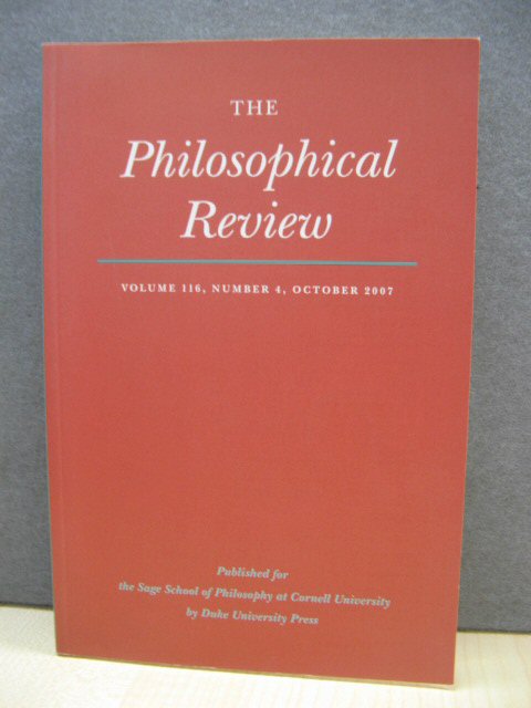 The Philosophical Review, Volume 116, Number 4, October 2007