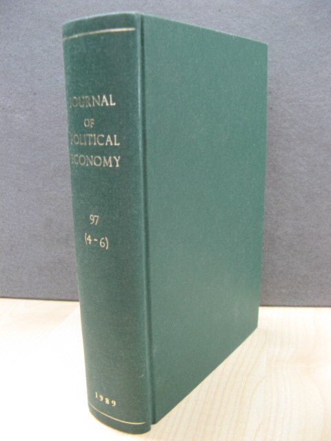 Journal of Political Economy: Vol. 97, Nos. 4-6