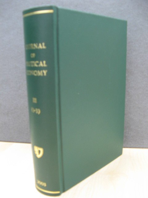 Journal of Political Economy: Vol. 111, Nos. 1-3