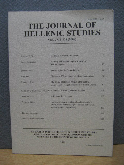The Journal of Hellenic Studies, Volume 128 (2008)