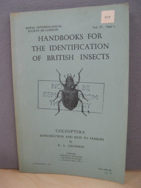 Handbooks for the Identification of British Insects: Coleoptera