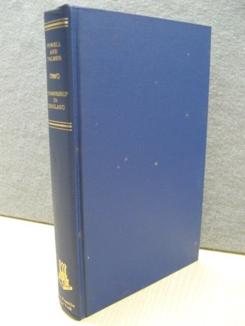Censorship in England (Burt Franklin: Research & Source Works Series 446)