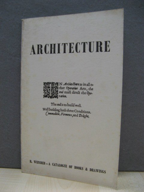 Architecture: Books and Drawings: Catalogue One