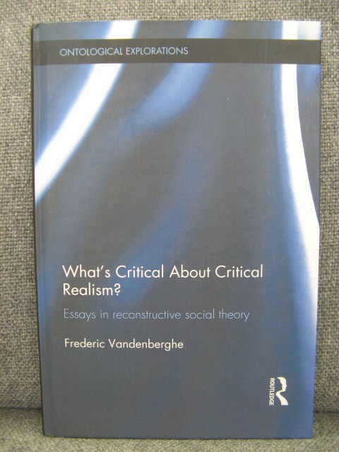 What's Critical About Critical Realism Essays in Reconstructive Social Theory
