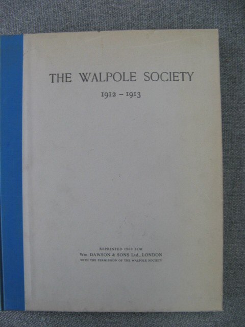 The Walpole Society 1912-1913: Volume 2