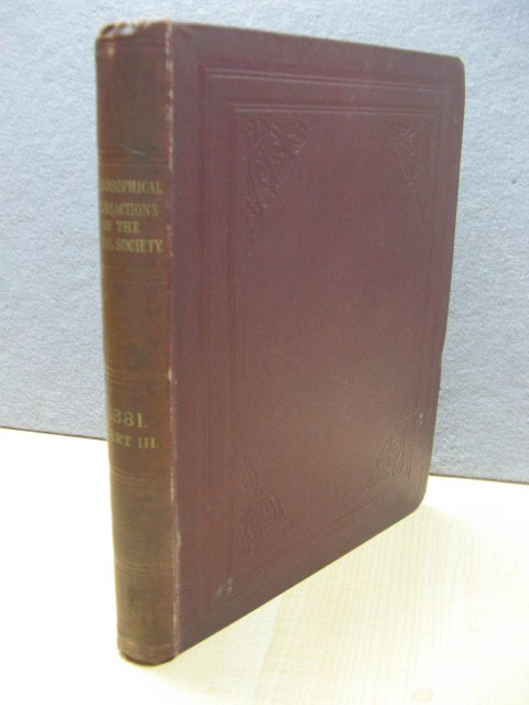 Philosophical Transactions of the Royal Society of London: 1881: Vol. 172. - Part III.