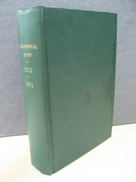 The Philosophical Review: Volume XCII
