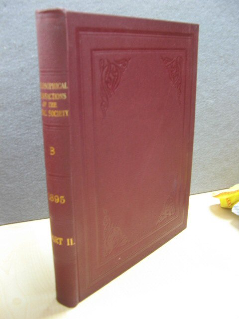 Philosophical Transactions of the Royal Society of London (B) 1895: Volume 186, Part II