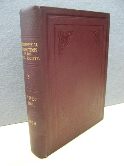 Philosophical Transactions of the Royal Society of London (B) 1898: Volume 190