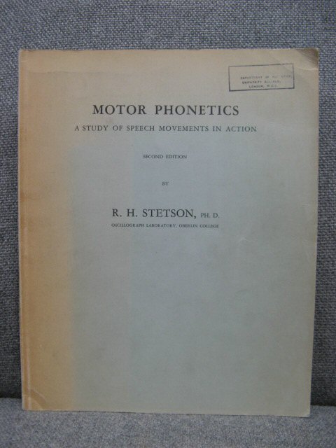 Motor Phonetics: A Study of Speech Movements in Action
