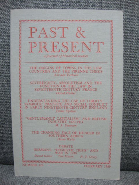 Past and Present: A Journal of Scientific History, Number 122, February 1989
