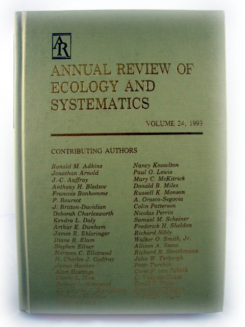 Annual Review of Ecology and Systematics: Volume 24, 1993