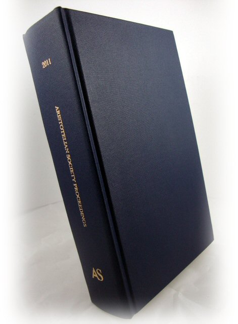 Proceedings of The Aristotelian Society: New Series - Volume CXI